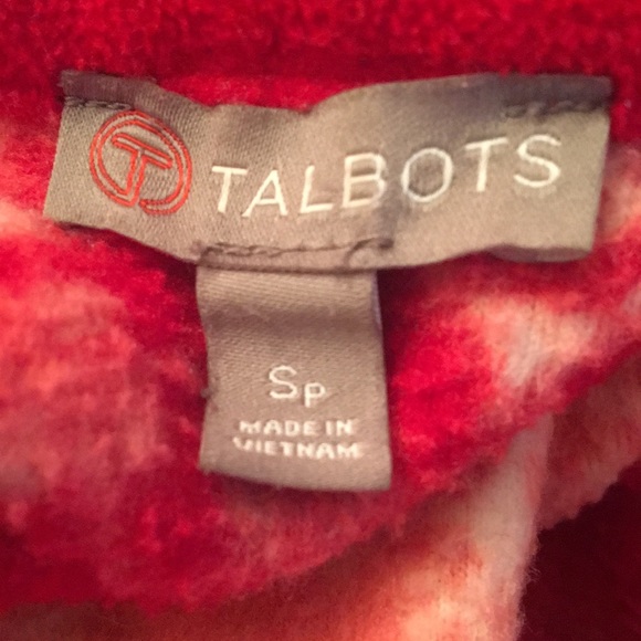 Talbots snowflake zip up fleece jacket size SP - Picture 2 of 3